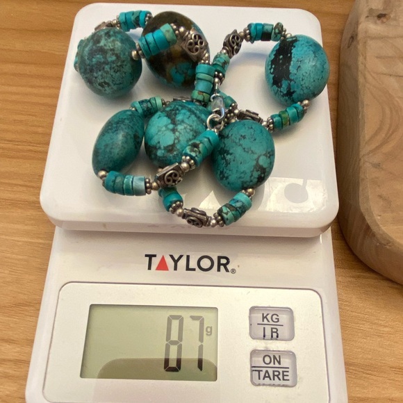 Stunning Vintage Turquoise and 925 silver statement Necklace - Picture 8 of 13